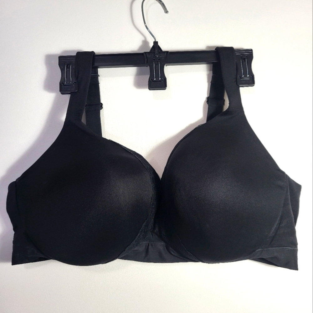 Cacique black wide strap underwire bra      44DDD  #2443